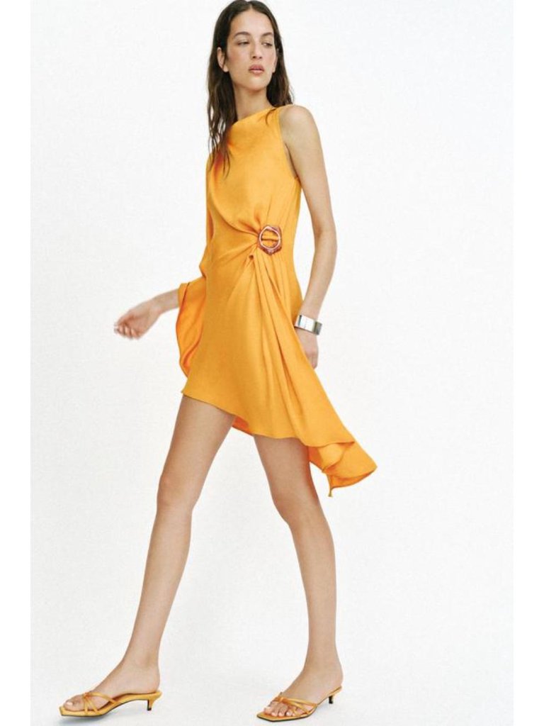 Zara Asymmetric Buckle Dress